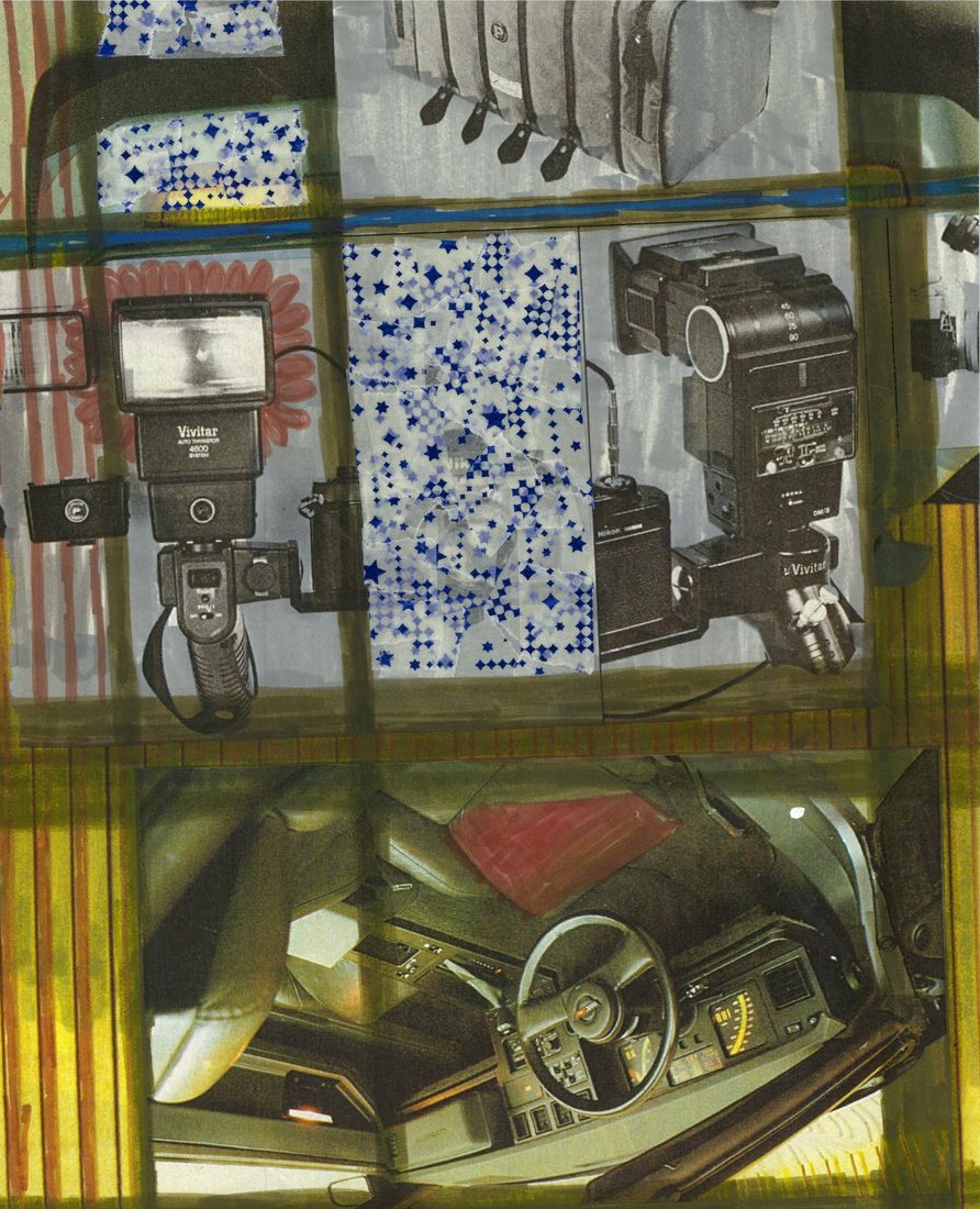 IT 13 X 8.5 inches collage, ink on archival paper