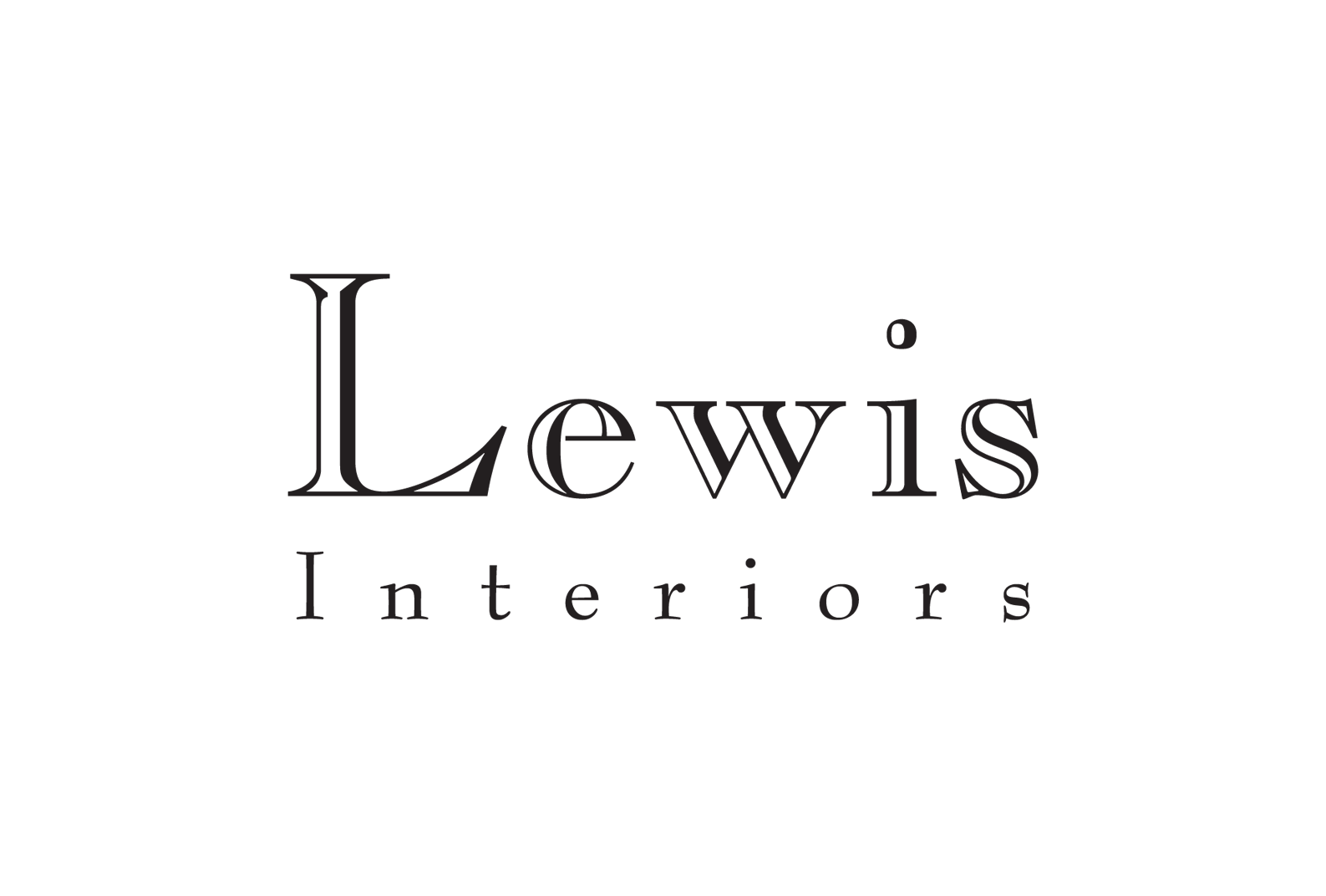 Levis Interiors logo in black and gray text with a sleek, modern font.