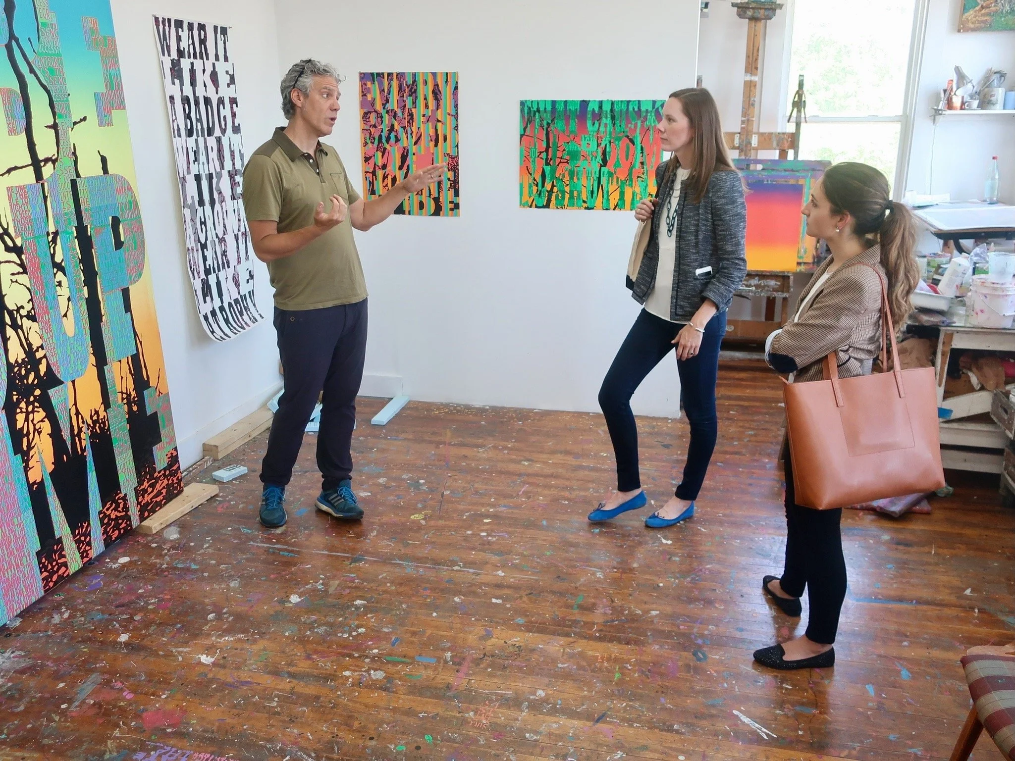 Artist studio visit and works in progress