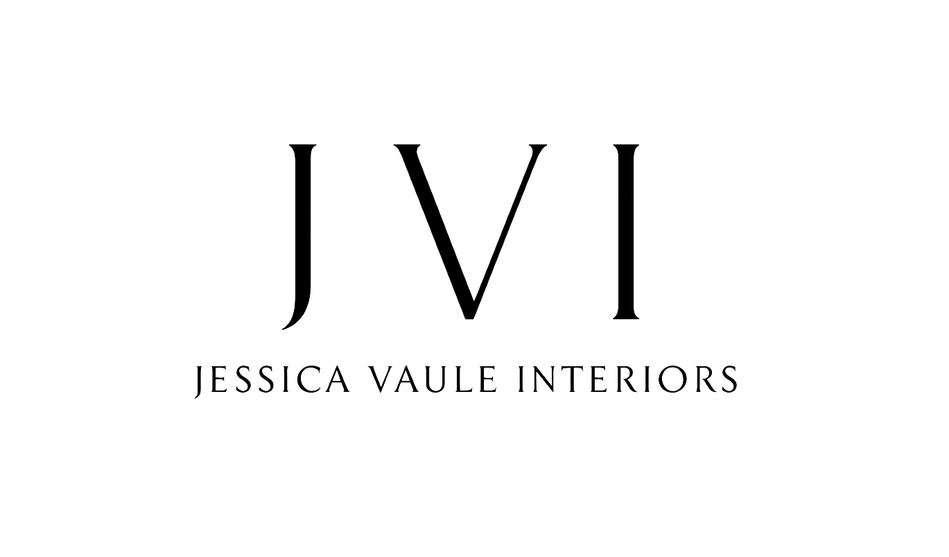 Logo with the initials JV and the text Jessica Vaule Interiors underneath.