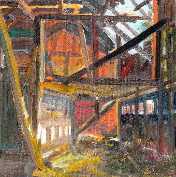 Cathedral, oils, 9 x 12