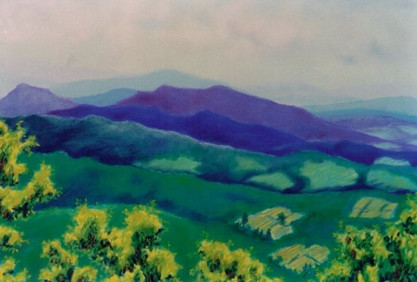 Blue Ridge MTs, pastel, 18 x 24