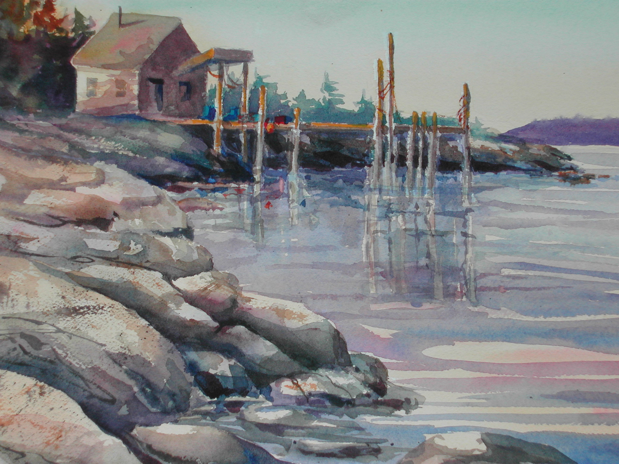 Lowell Cove, watercolor, 11 x 15