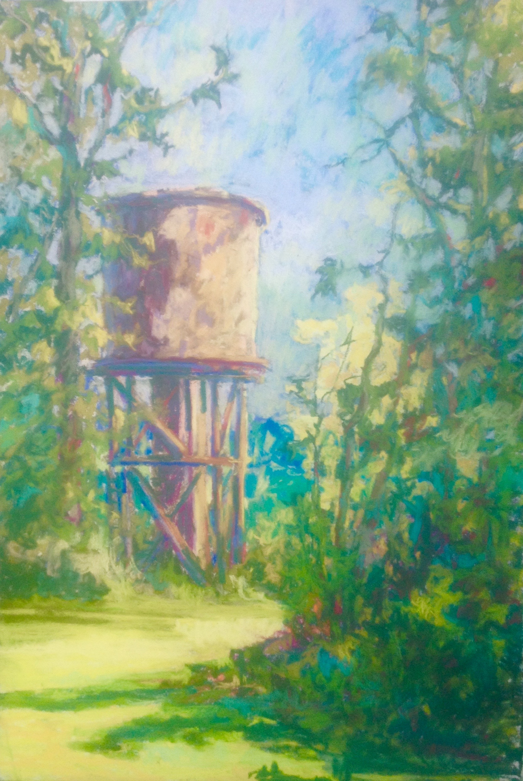 Penland Tower, pastel, 14 x 18