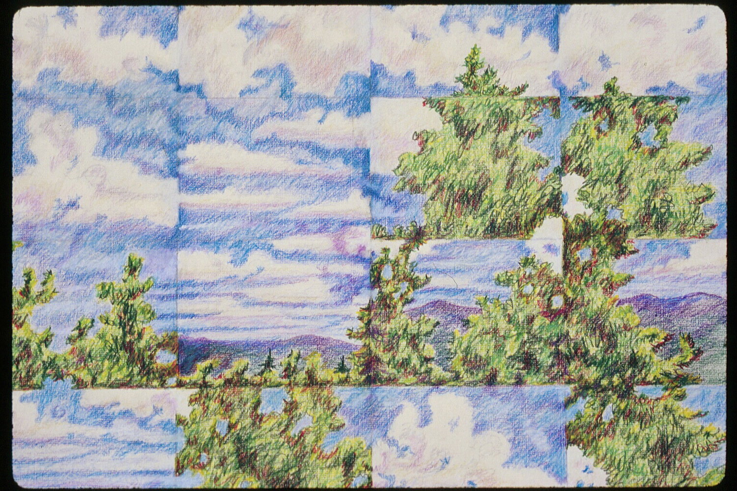 Cloud Scape, colored pencil, 18 x 24