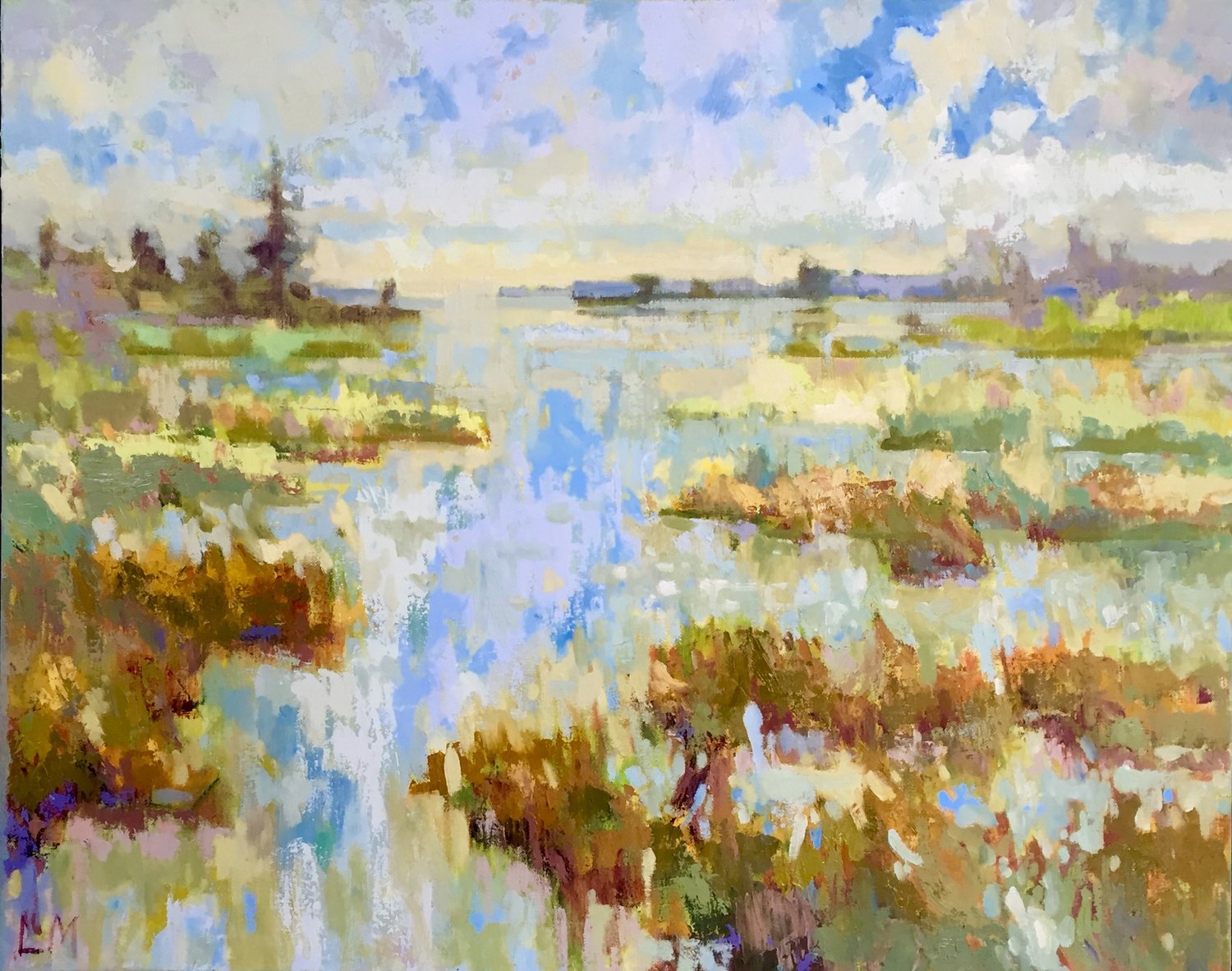 Tidal Marsh, oils, 32 x 26