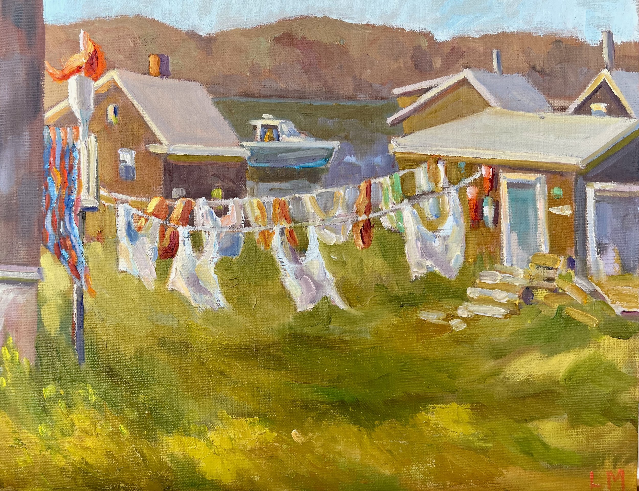 Hung Out to Dry, oil, 11x14