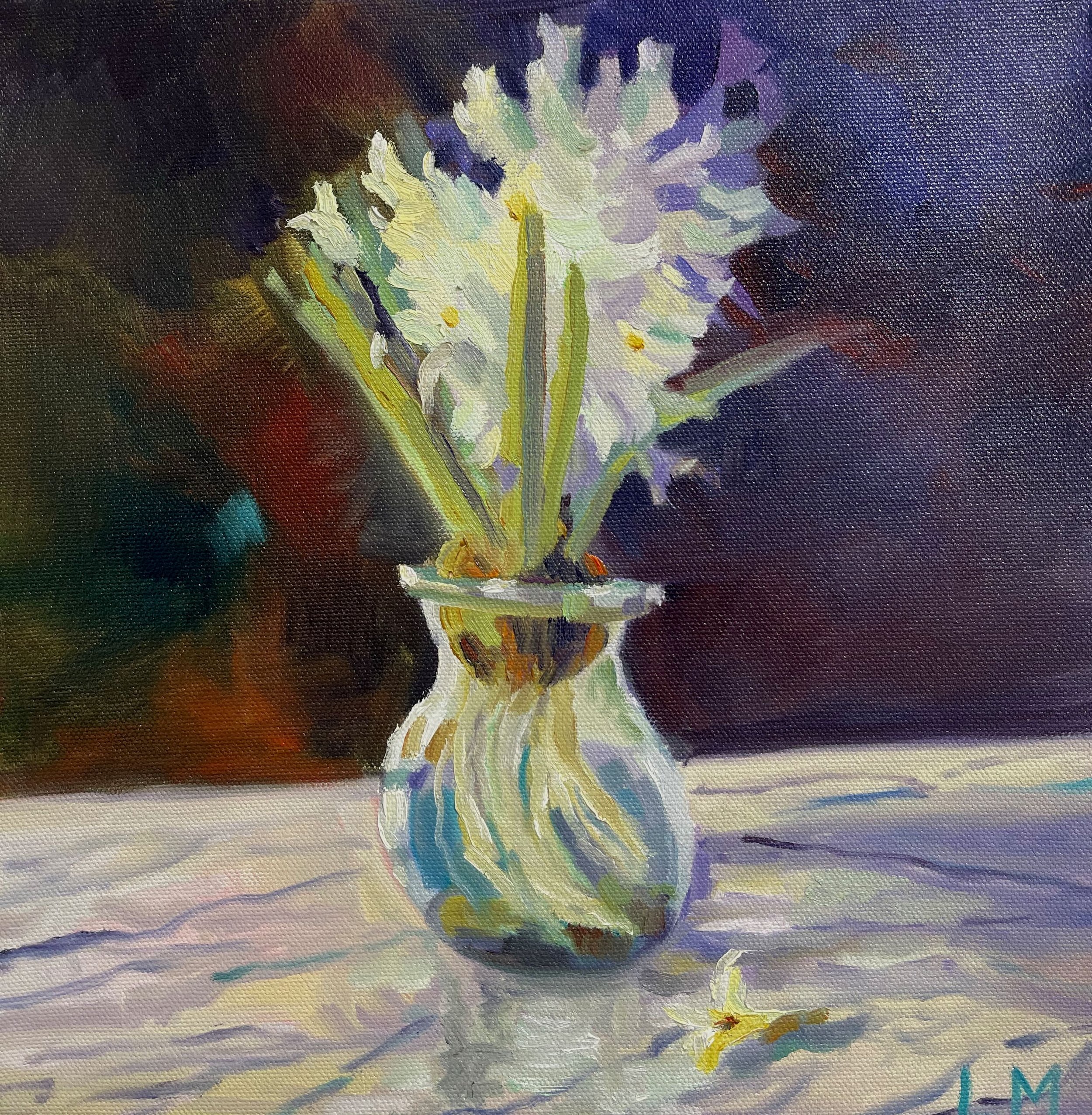 Hyacinth, oils, 8x10