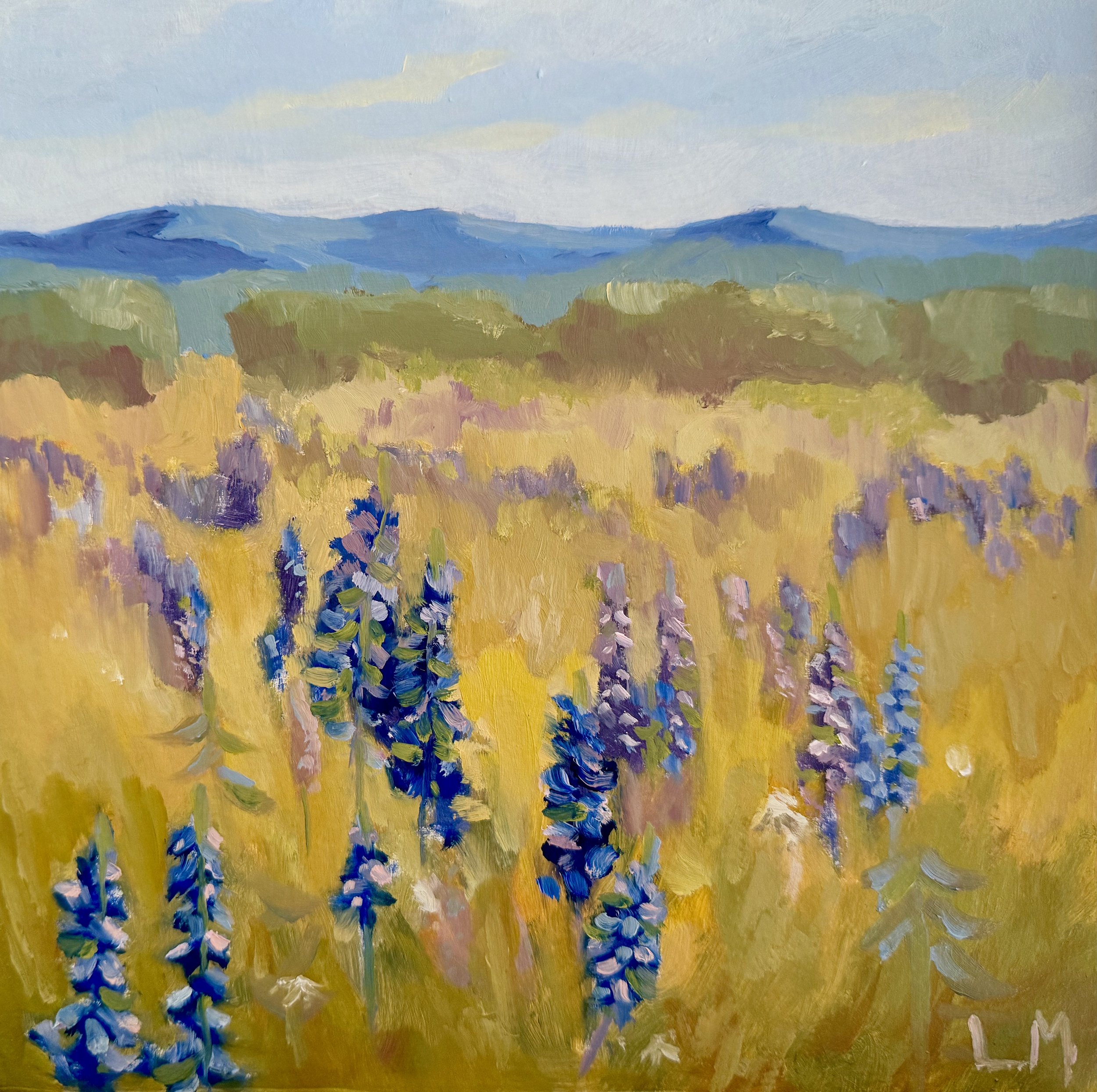 Sugar Hill, oils, 8x8
