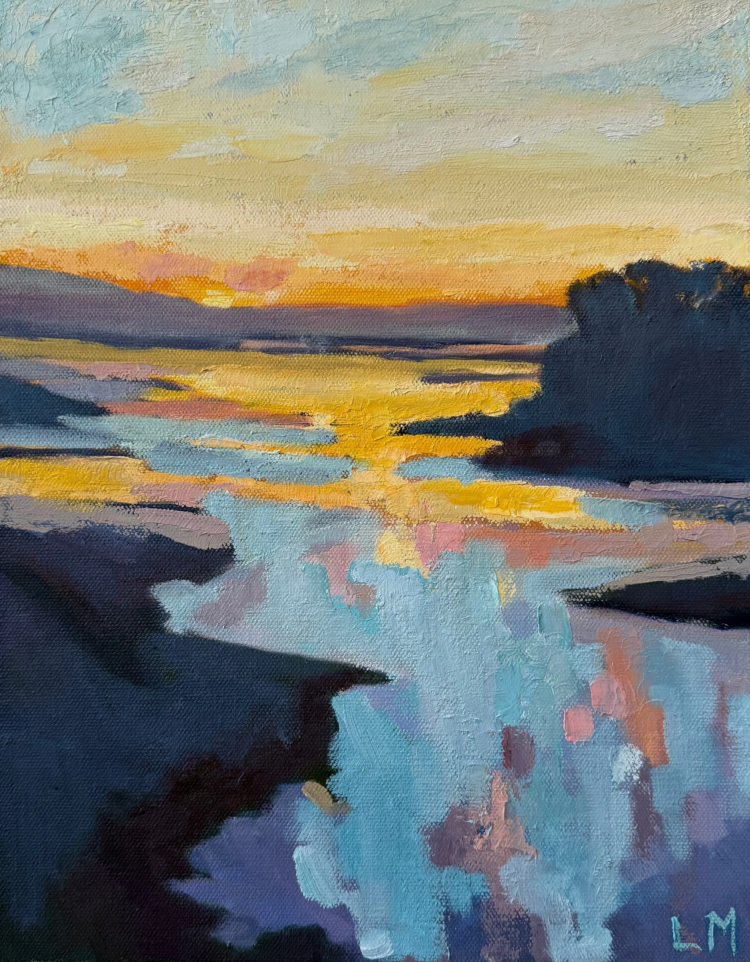 Evening Orange, oils, 11x14