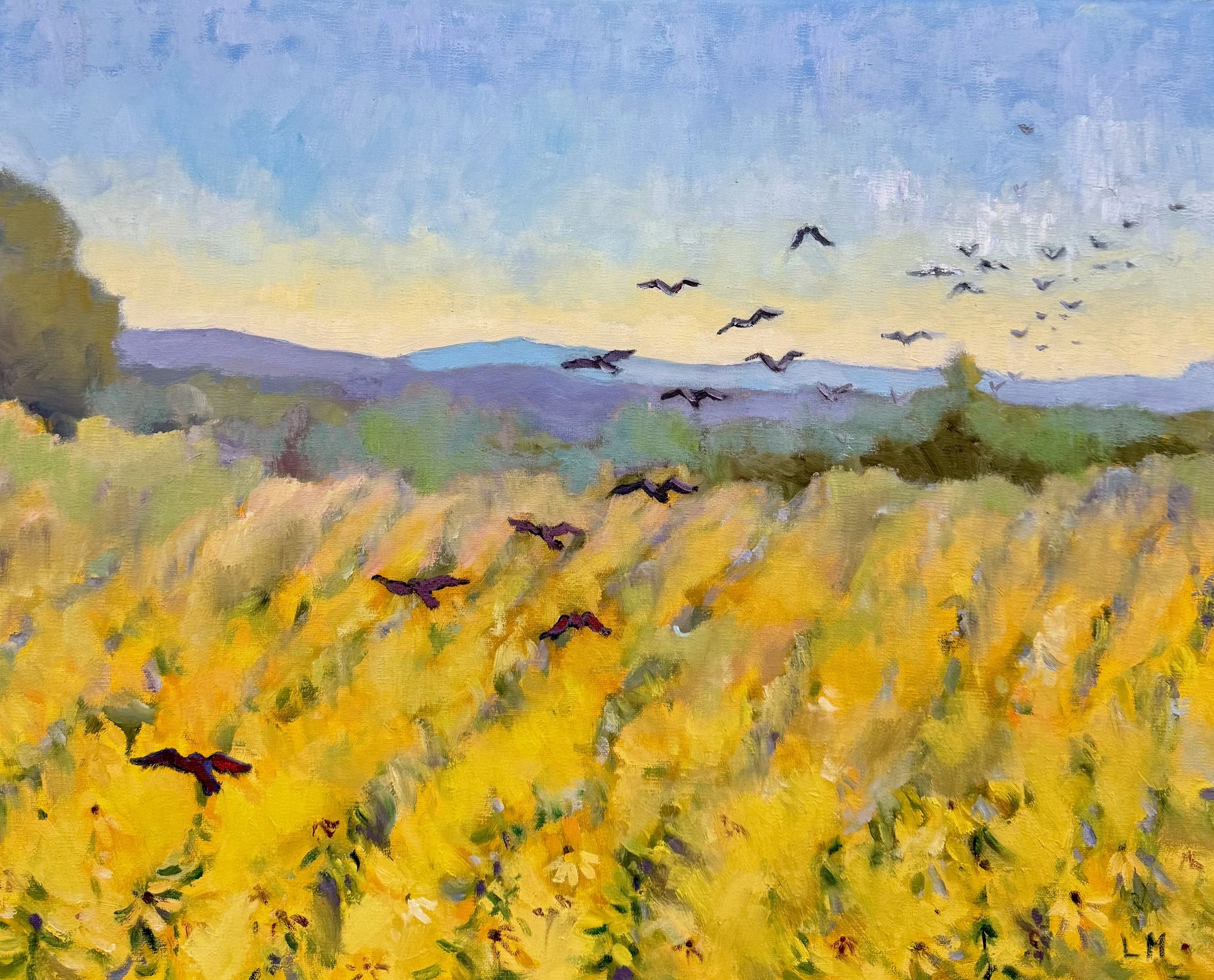Sunflowers and Crows 16x20.jpeg