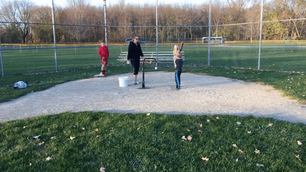 My son Ben hitting a line drive right at me! (Fall 2015)