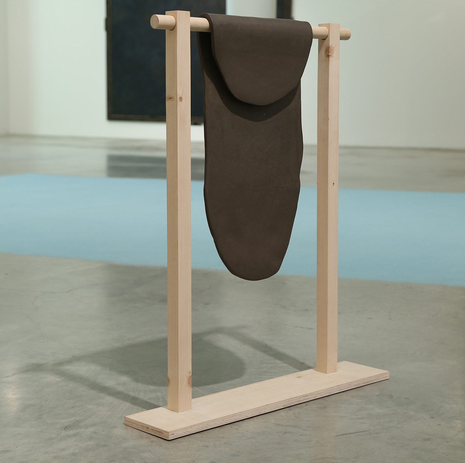 Drab Contortionist 2014 Ceramic, wood 24 " x 8 " x 38 "