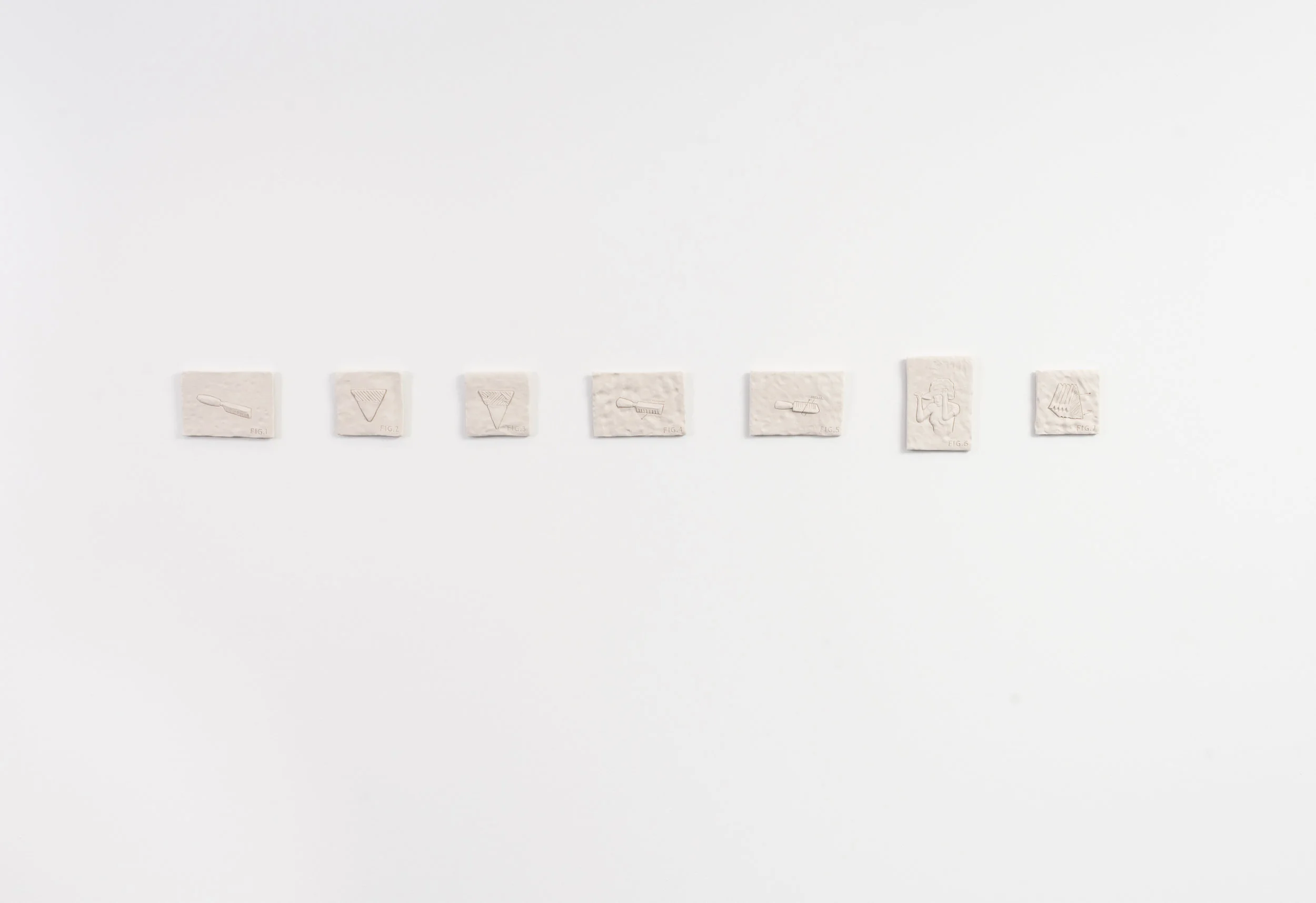 Hot Comb, Fig.1-Fig.7 2018 Porcelain Dimensions Variable Photograph courtesy of MCA Denver