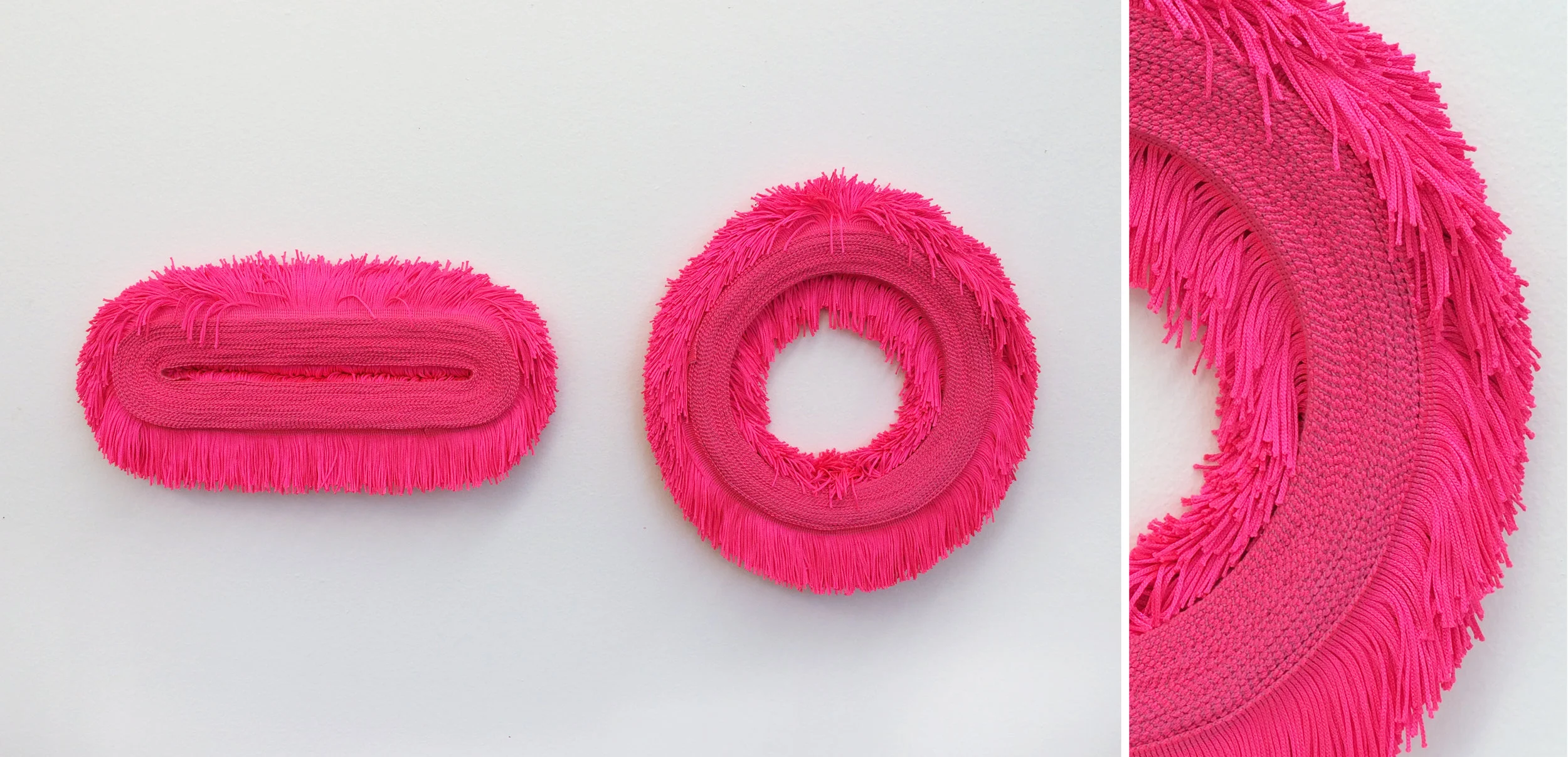 Hear and Herd, 20 yards of polyester fringe each, 2017