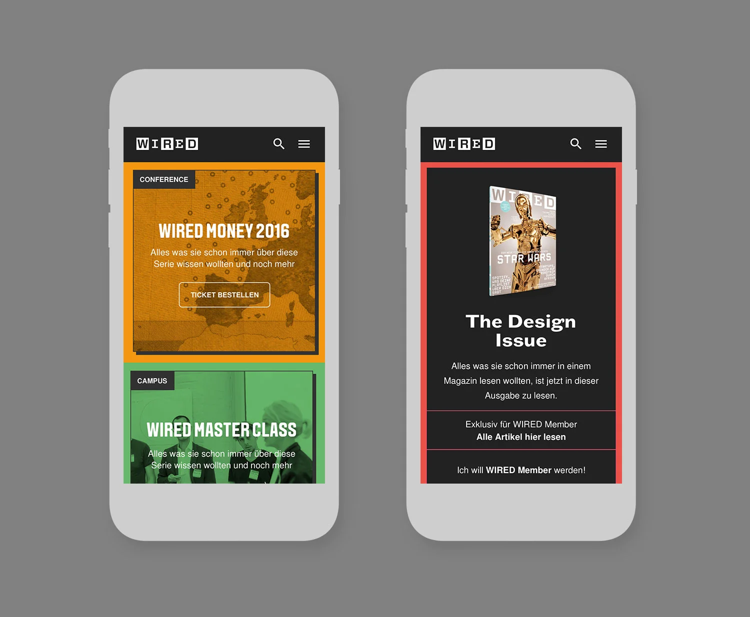 Wired Germany — Online Redesign