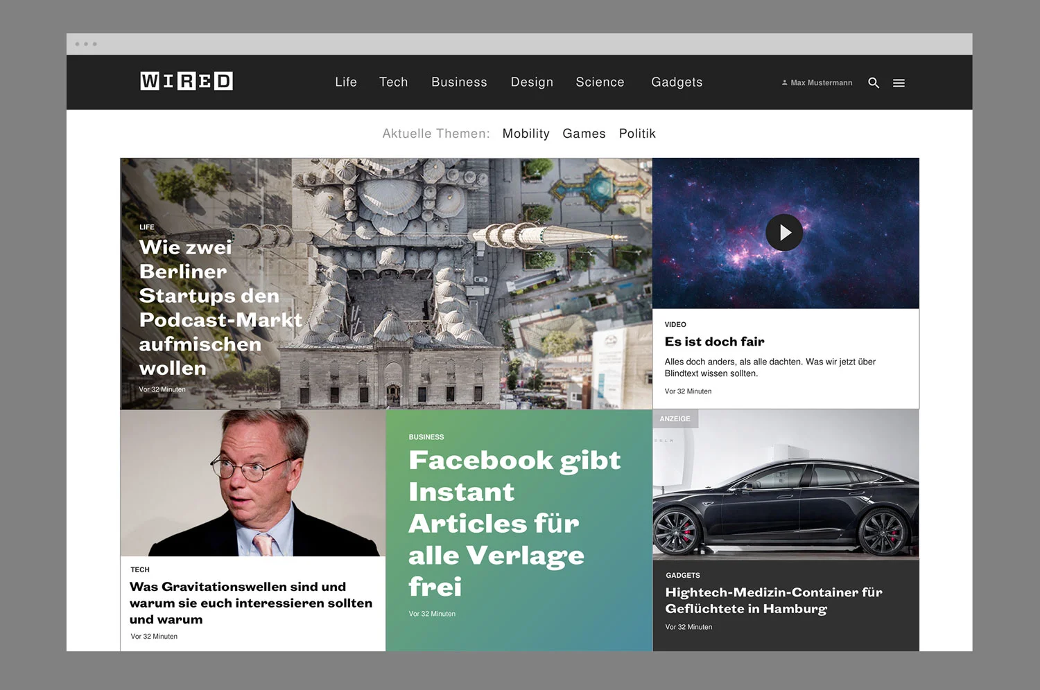 Wired Germany — Online Redesign