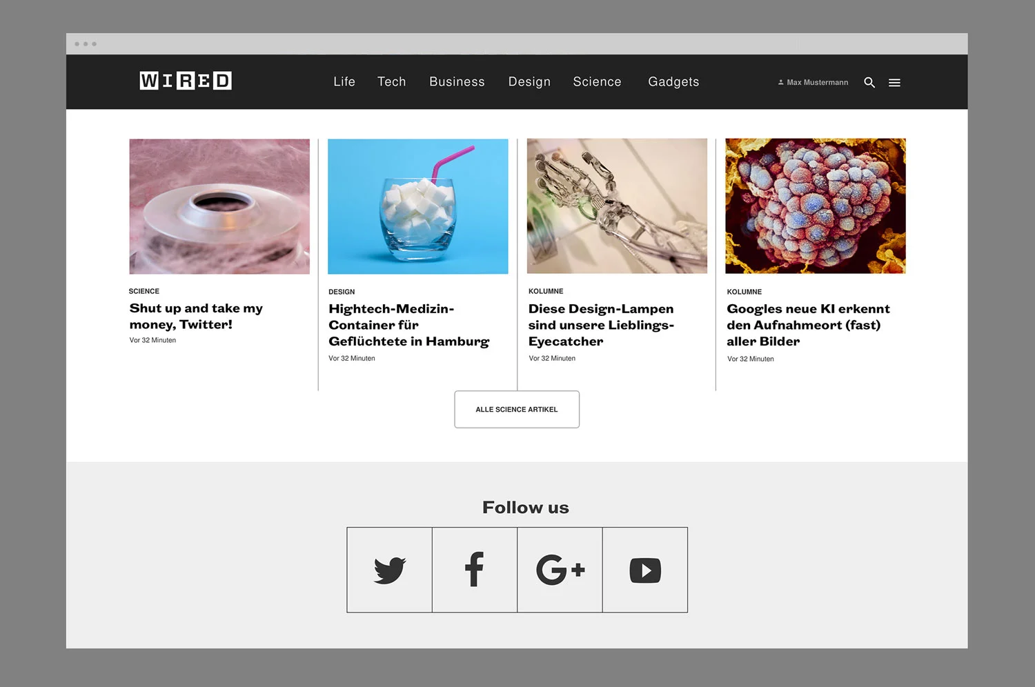 Wired Germany — Online Redesign