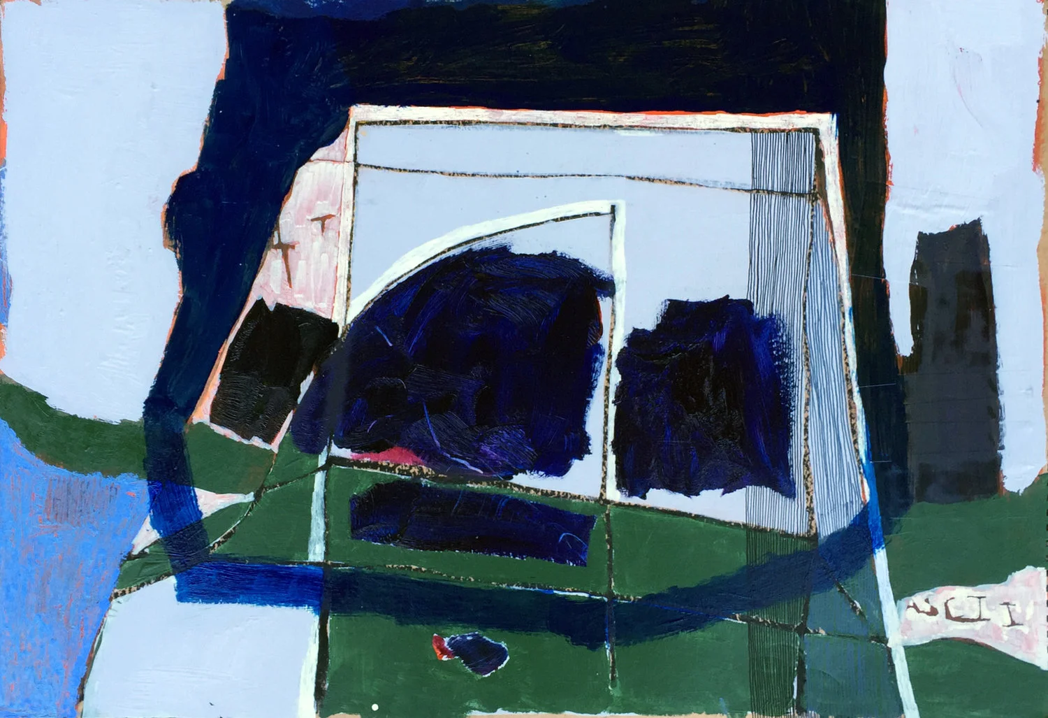 untitled oil, charcoal and oil pastel on paper / 42cm x 58cm