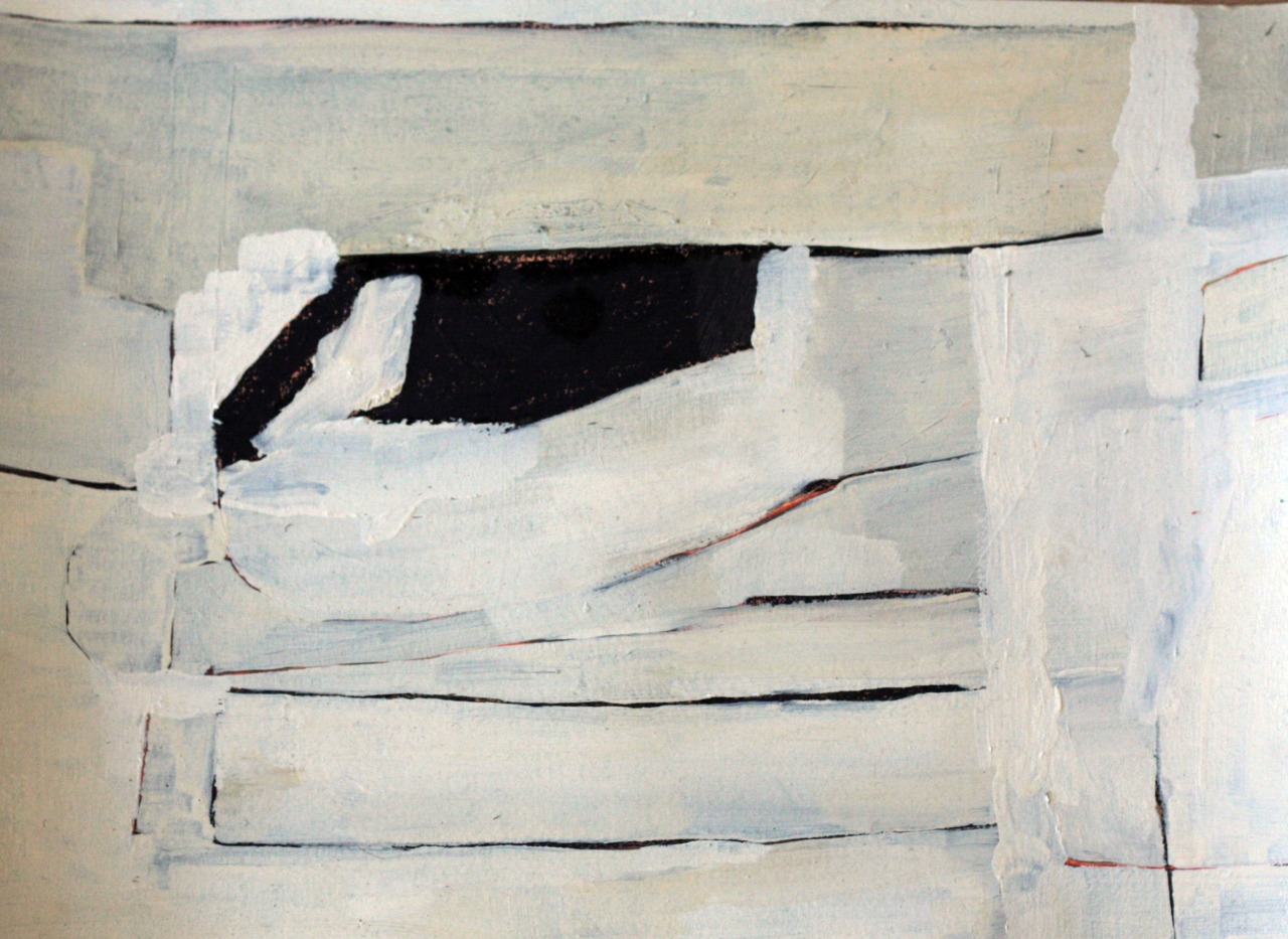 Pedestal oil and charcoal on paper / 21cm x 28cm 