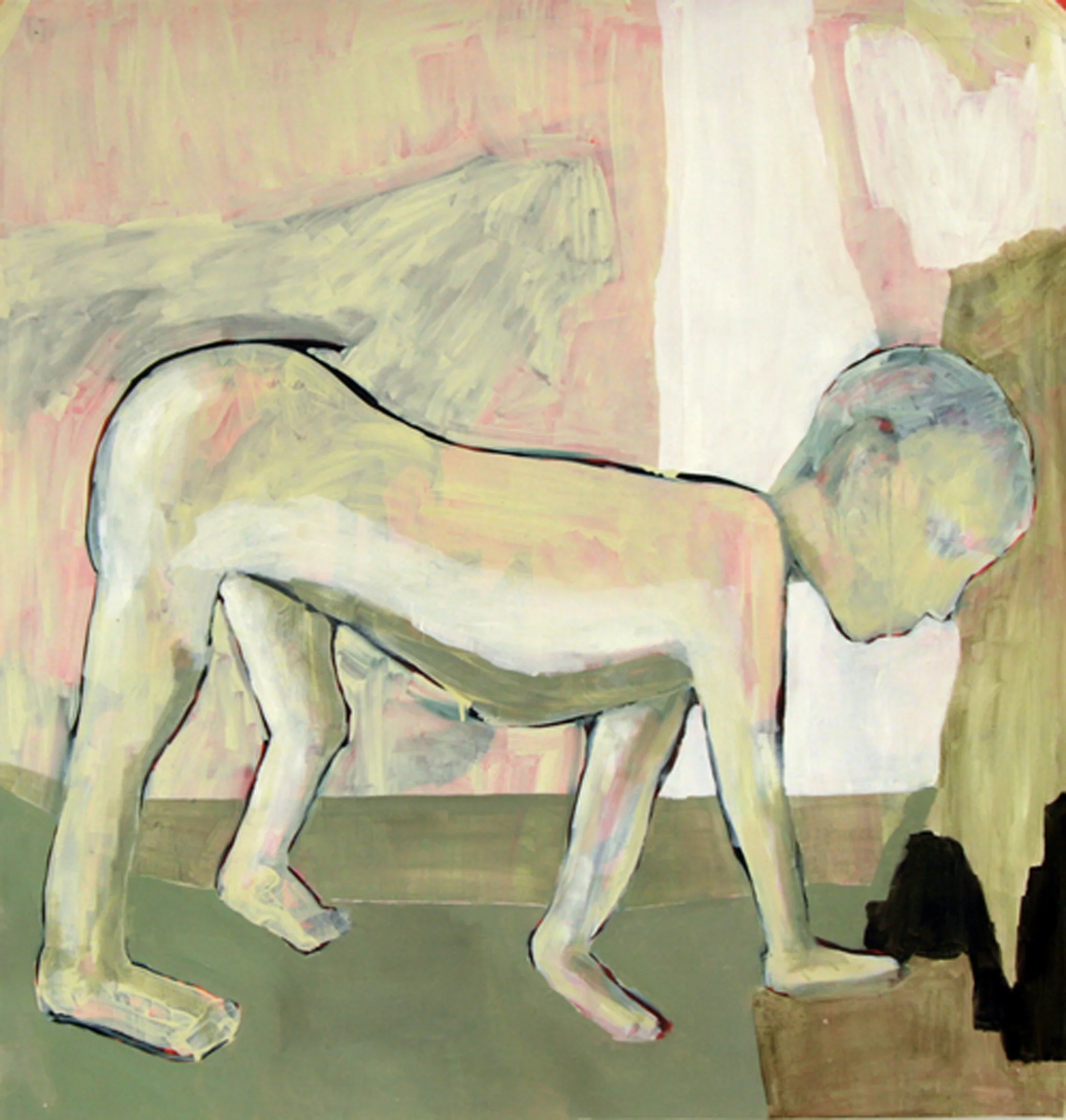 Baby Dog oil on paper / 90 x 80 cm