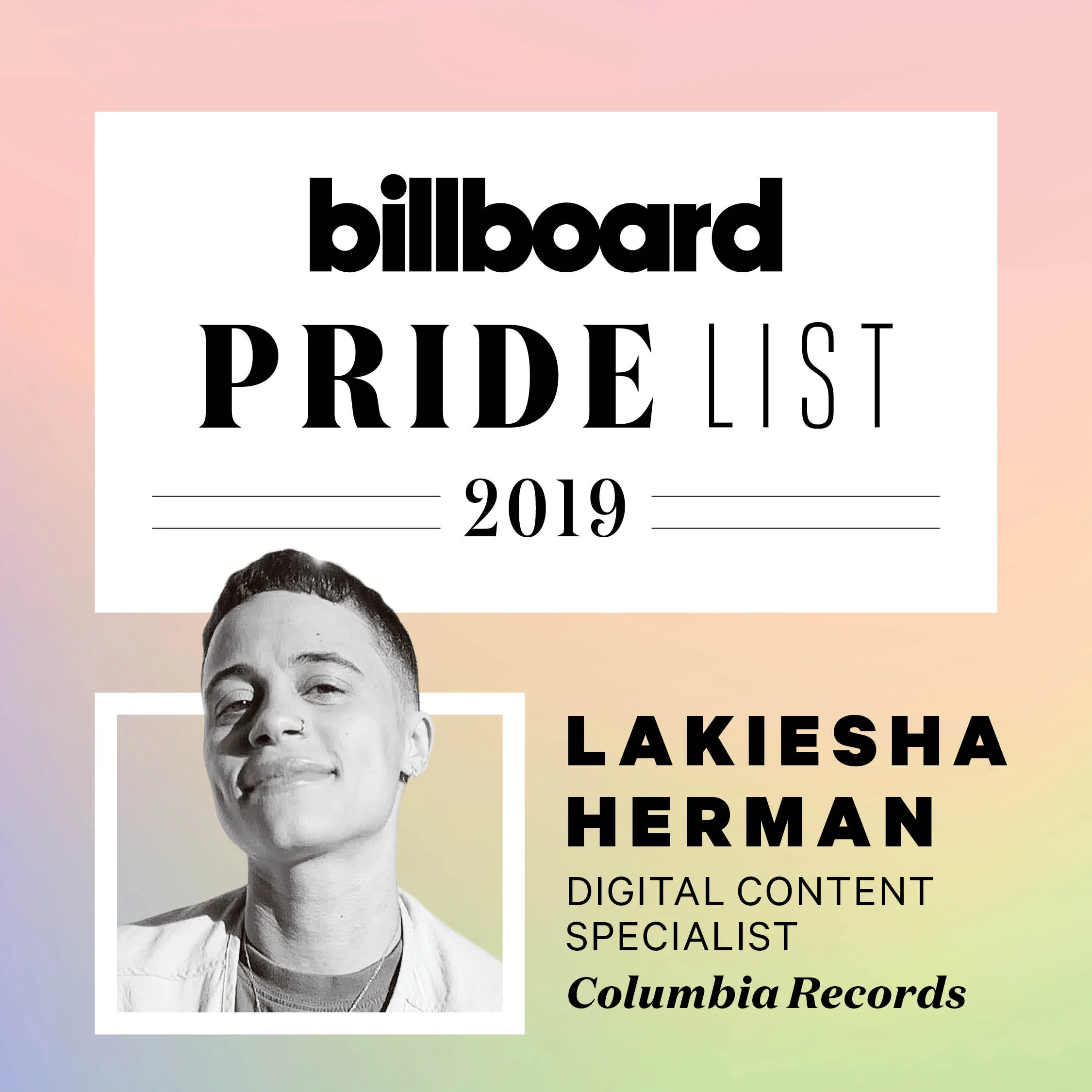 Billboard Pride List /// summer 2019