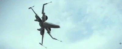 An animated gif of an X-wing blowing up a TIE fighter.