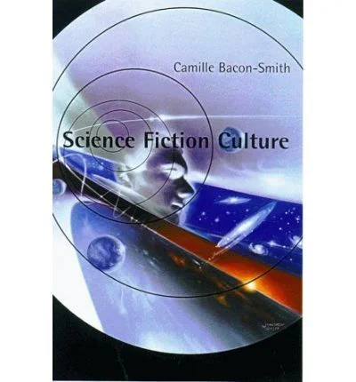 The cover of Camille Bacon-Smith’s Science Fiction Culture , featuring a trippy illustration of galaxies and a person’s face.