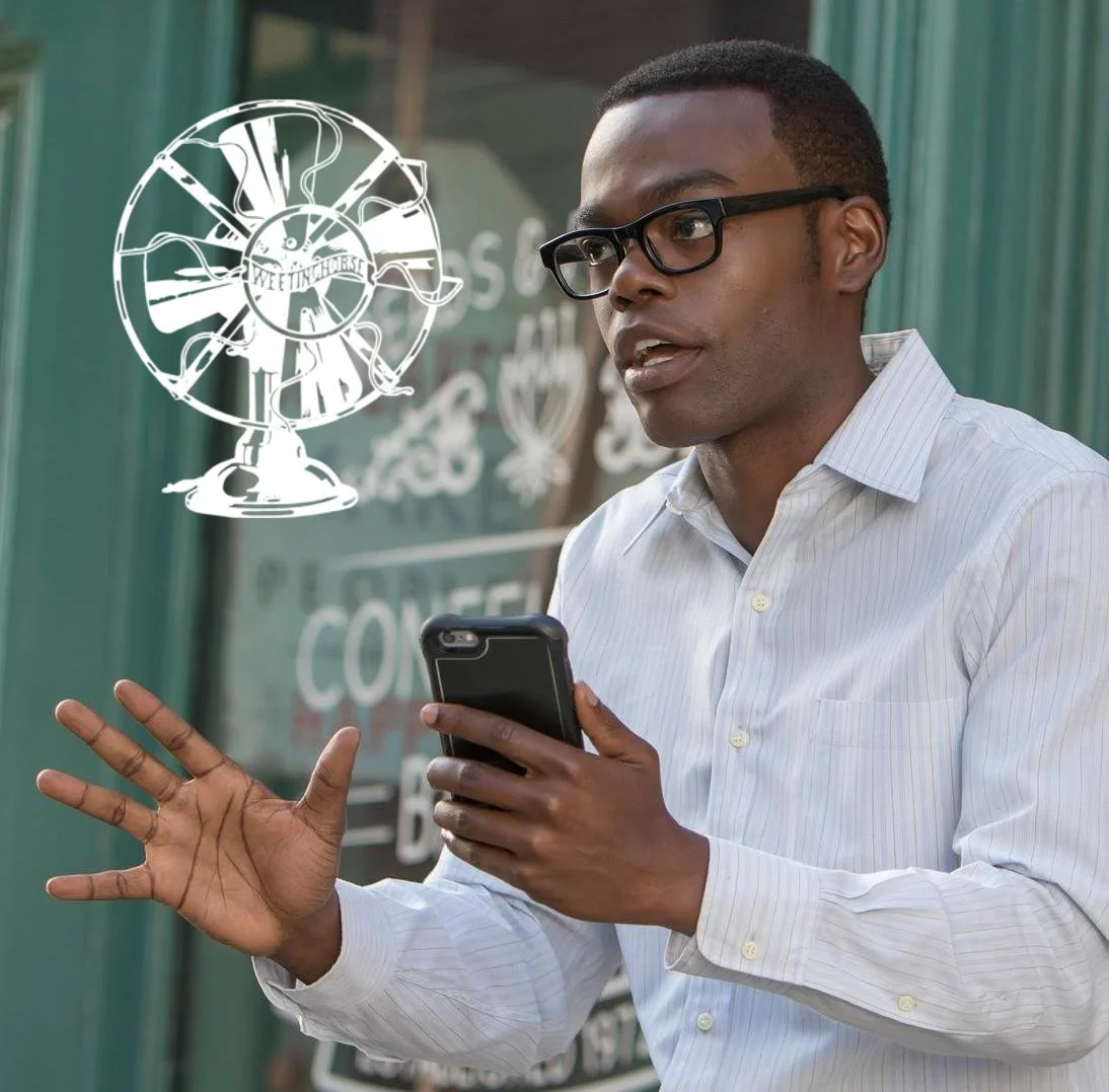 The cover of Special Episode 6: Chidi looks anxious.