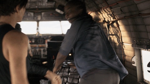 Andy and Nile of OLD GUARD fight.