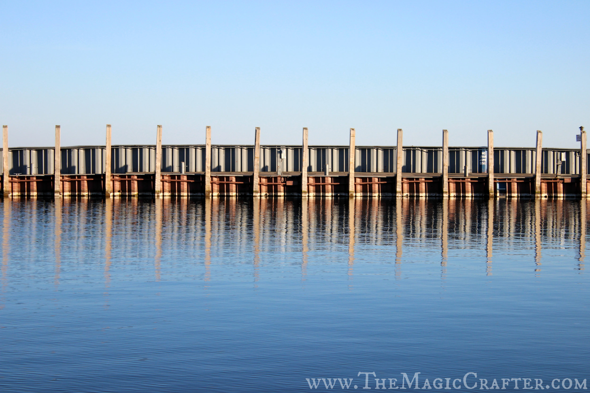 The marina has cleared out quite a bit since the summer ended. Where once many boats were docked the water now flows freely. 