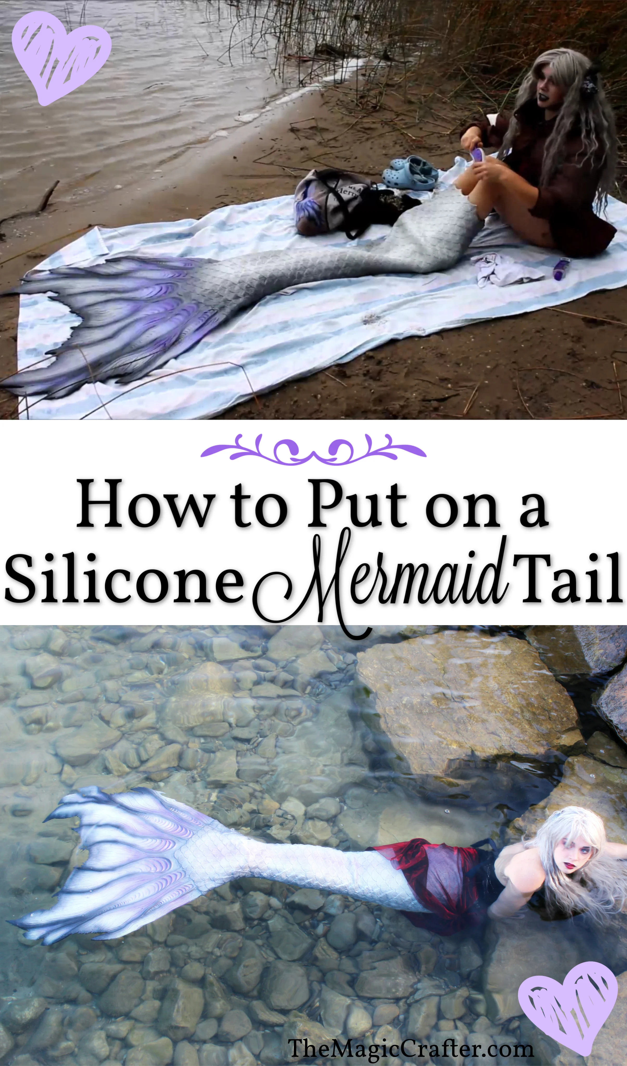 How to Put on a Silicone Mermaid Tail - THE EASY WAY! - Video Tutorial and Materials List