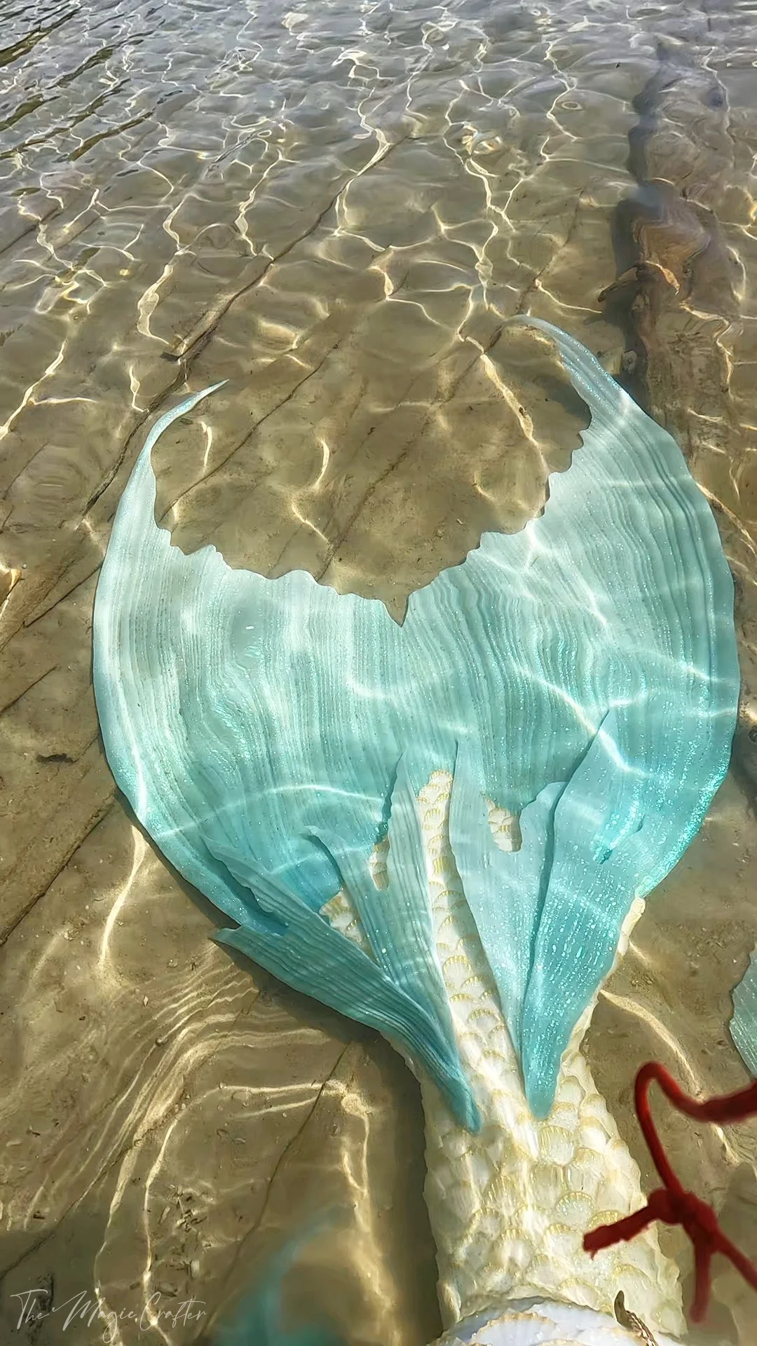 moonflower mermaid tail on a sunny day in a lake - the magic crafter.jpg