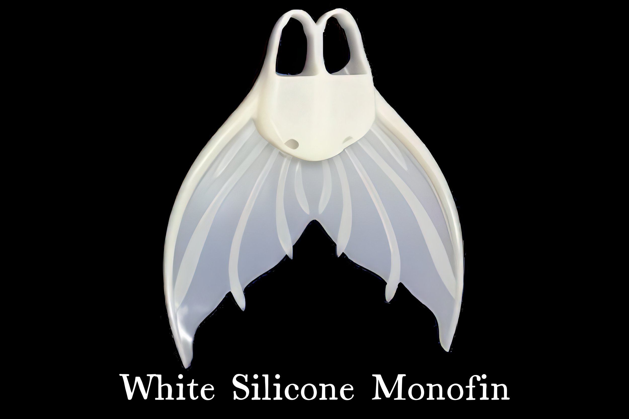 White Silicone Monofin for Braveeer Tails.jpg