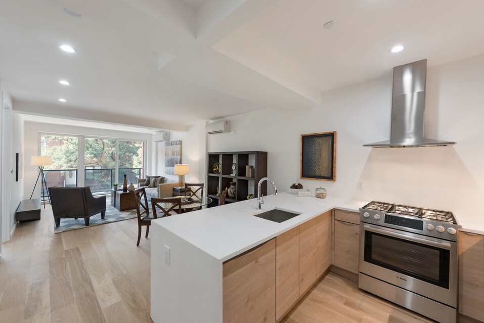 European Style Kitchen and Living Room