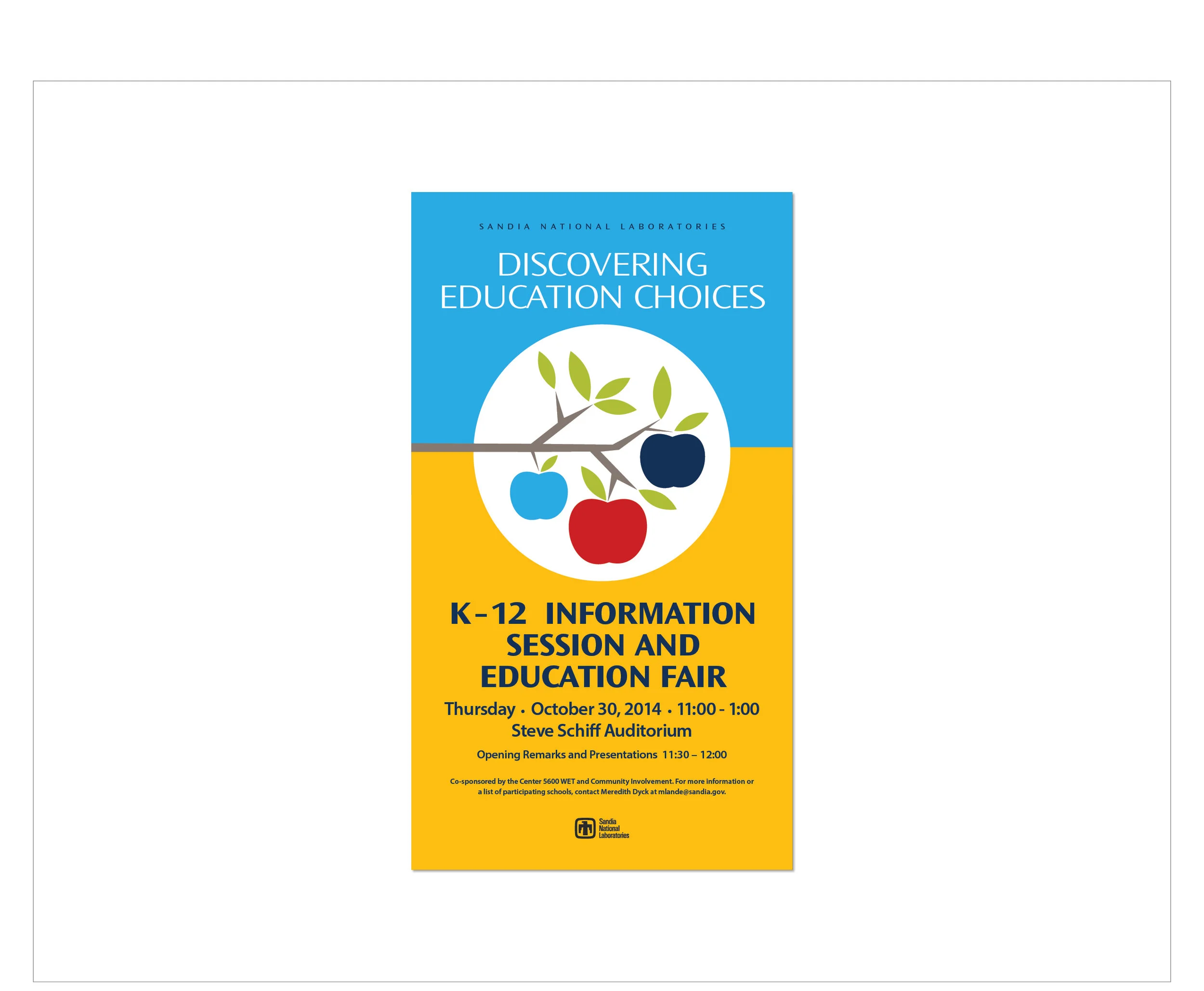 informational event poster for kiosk