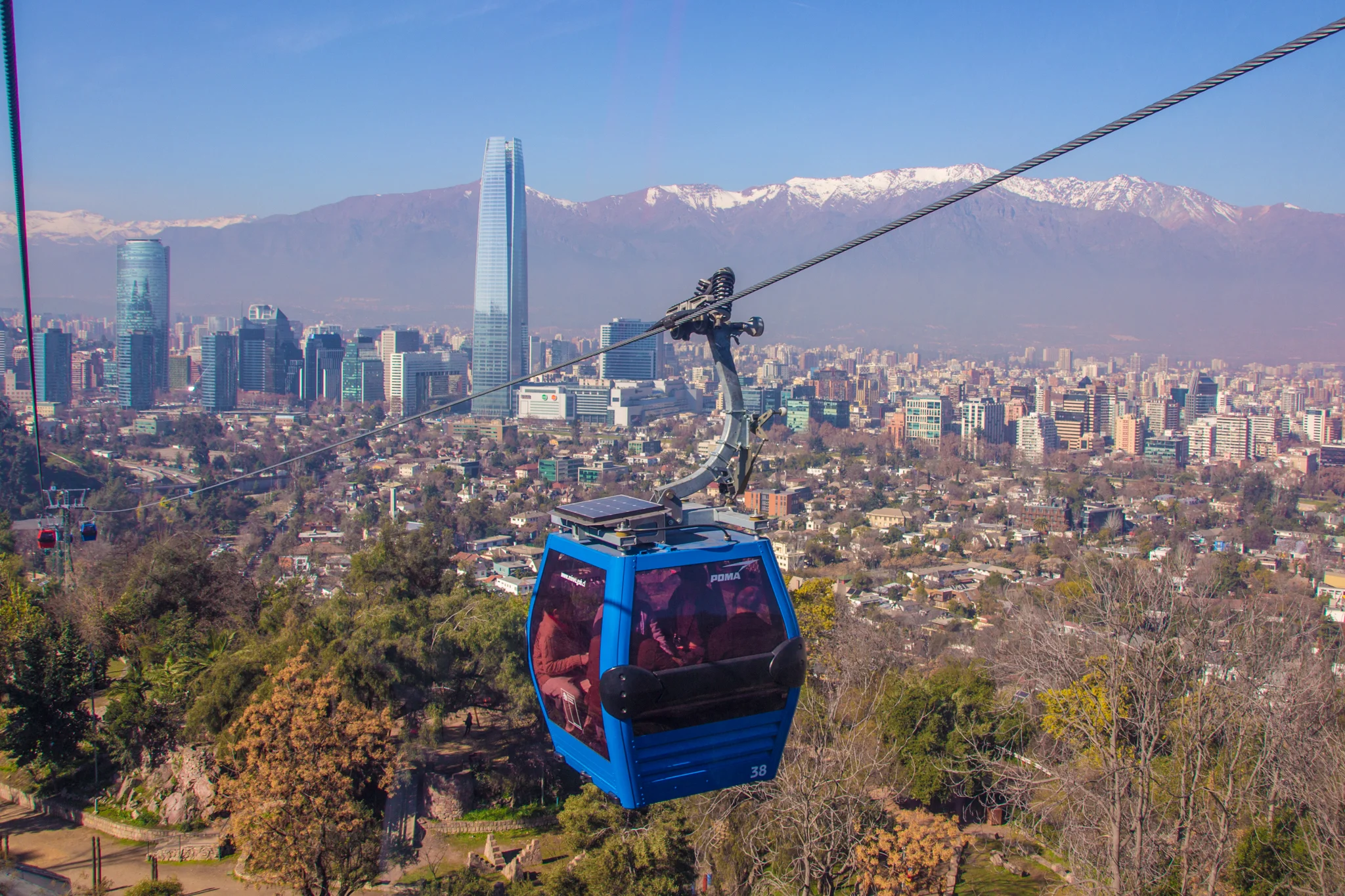 The small price we paid to ride this tram was well worth the beautiful view we got of Santiago, Chile and The Andes mountains!