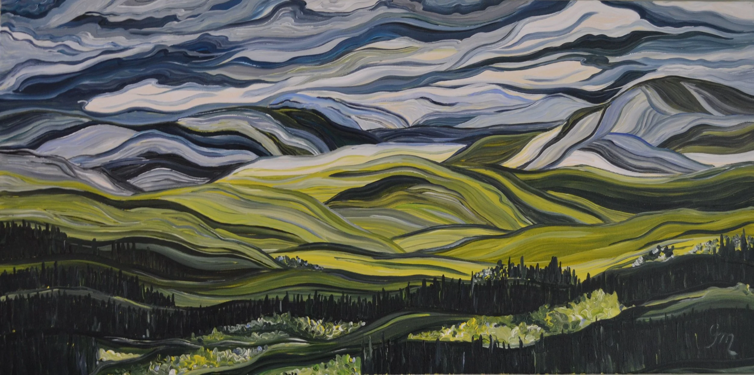 Looking West, 24" x 48"