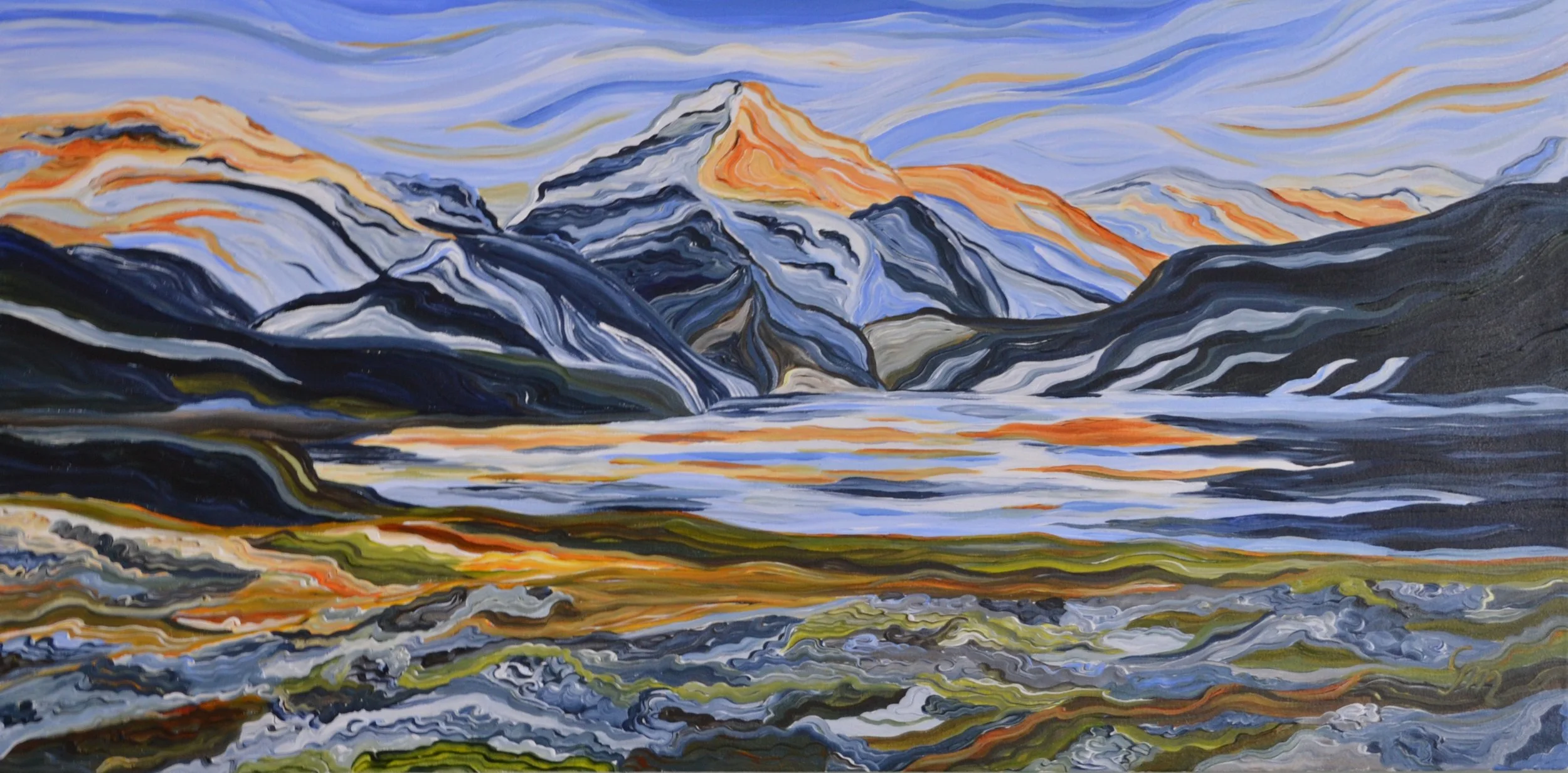 Flowing Glow, 24" x 48"