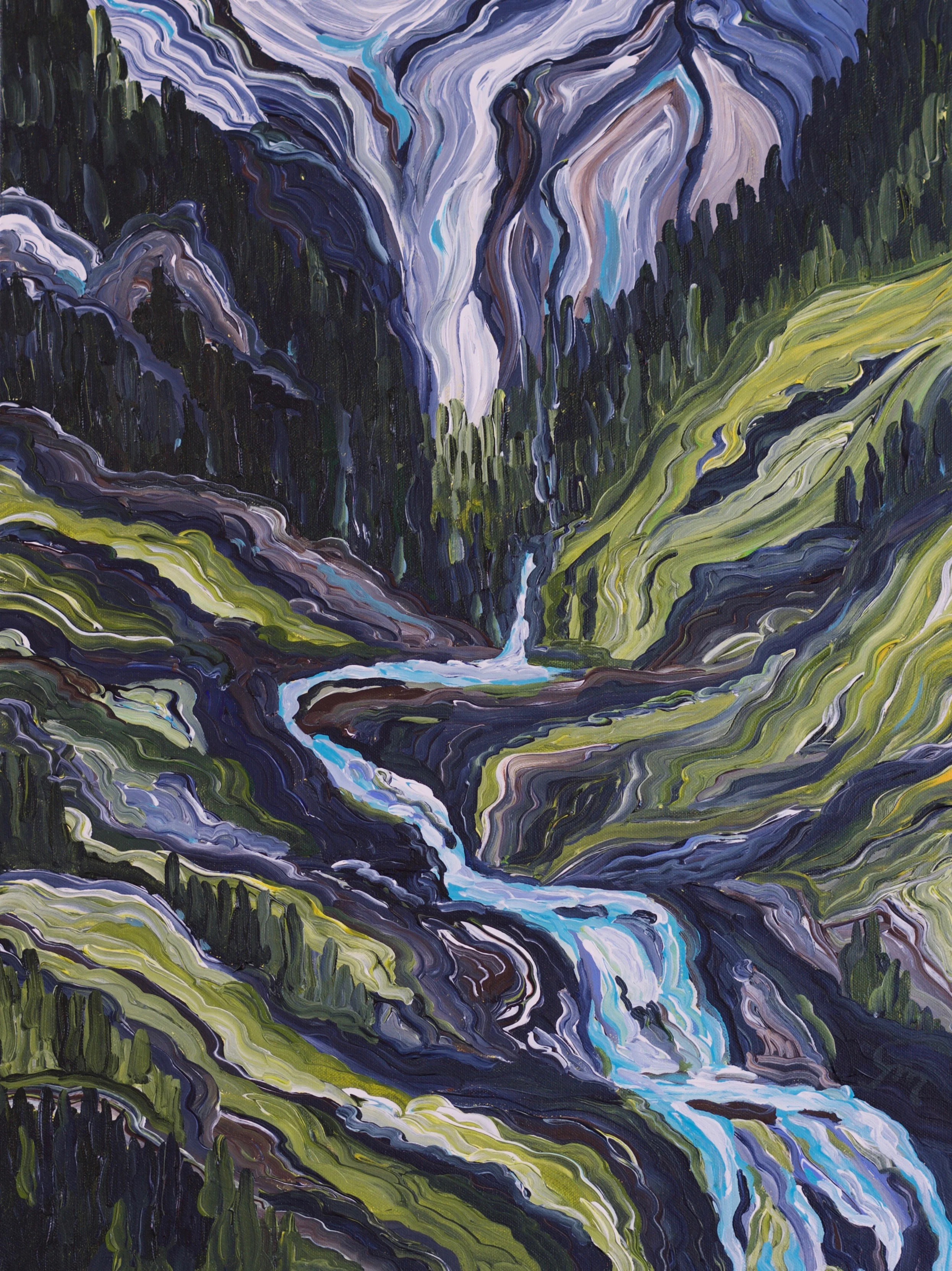 Cliffed Out, 24" x 18"