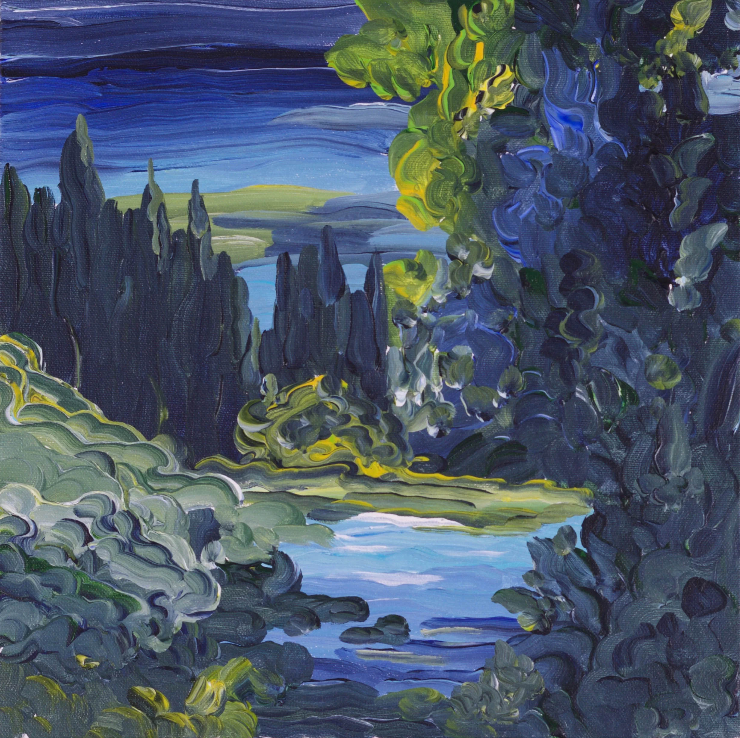 Nocturne I, 12" x 12"