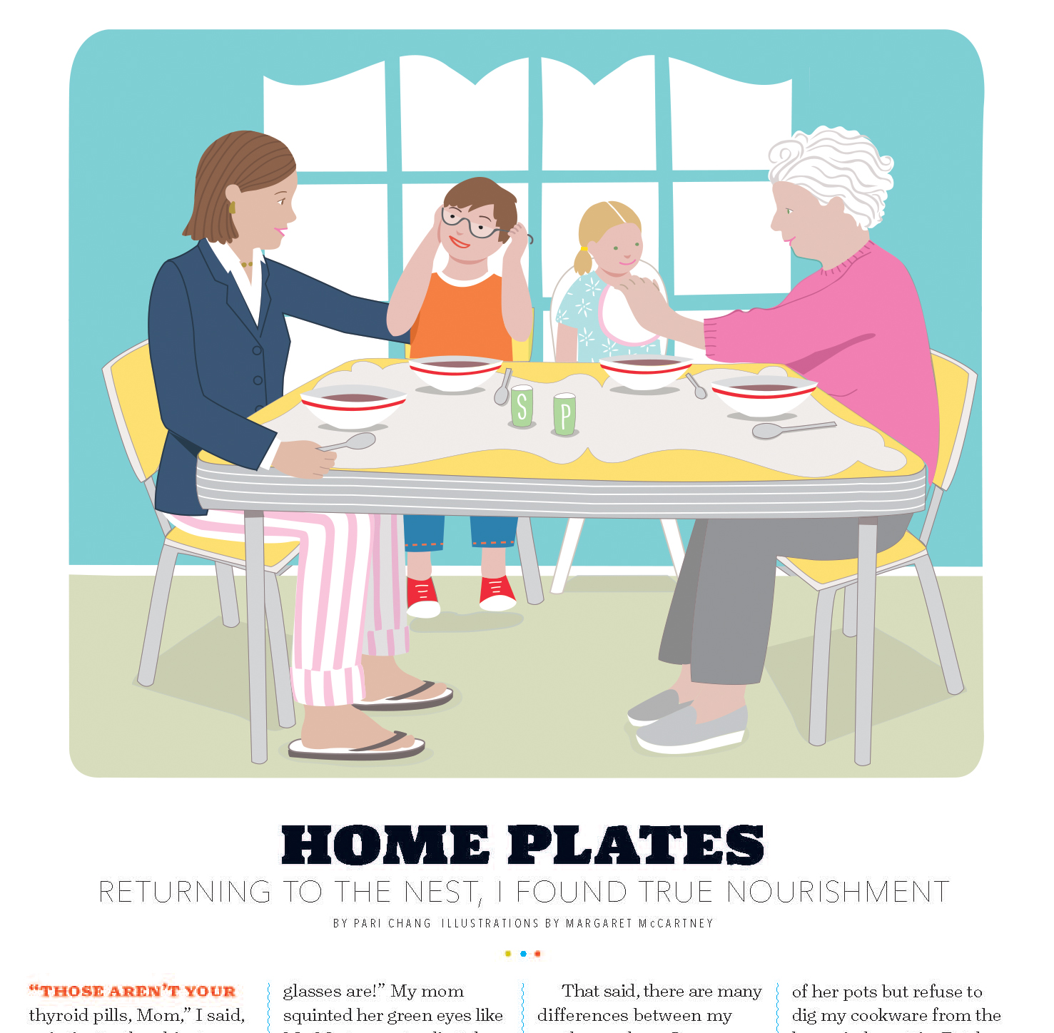illustration for parent and child magazine
