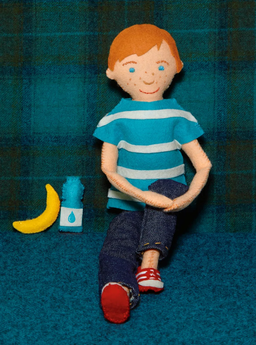 felt doll and accessories I created for Parent and Child magazine illustrations