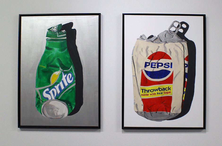 " Sprite Throwback & Pepsi Throwback ", 2012 - 91 x 66 cm | acrylic on canvas byCharlier Claude