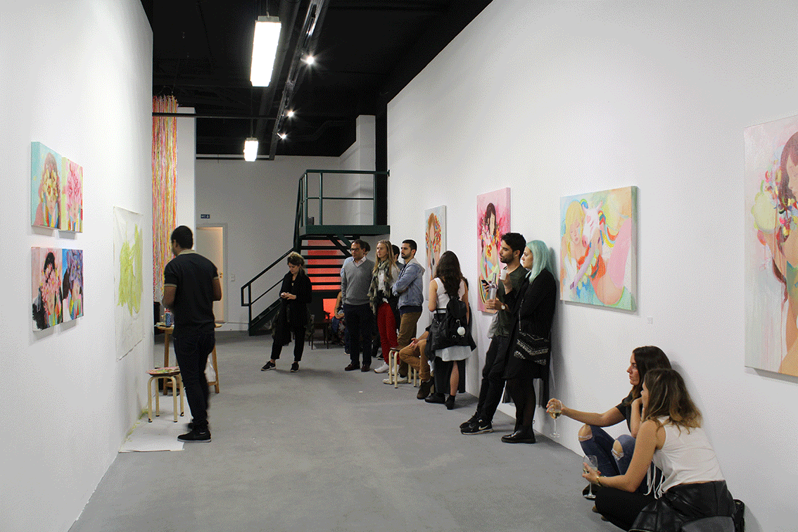Combone in progress during the Vernissage night