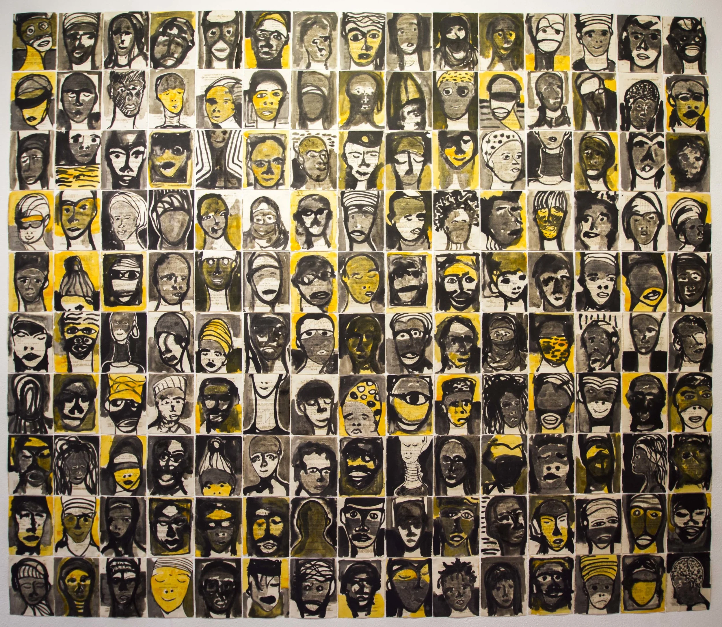 Angolar Social, 2017 | 217 x 253 cm - óleo sobre papel antigo / oil on antique paper