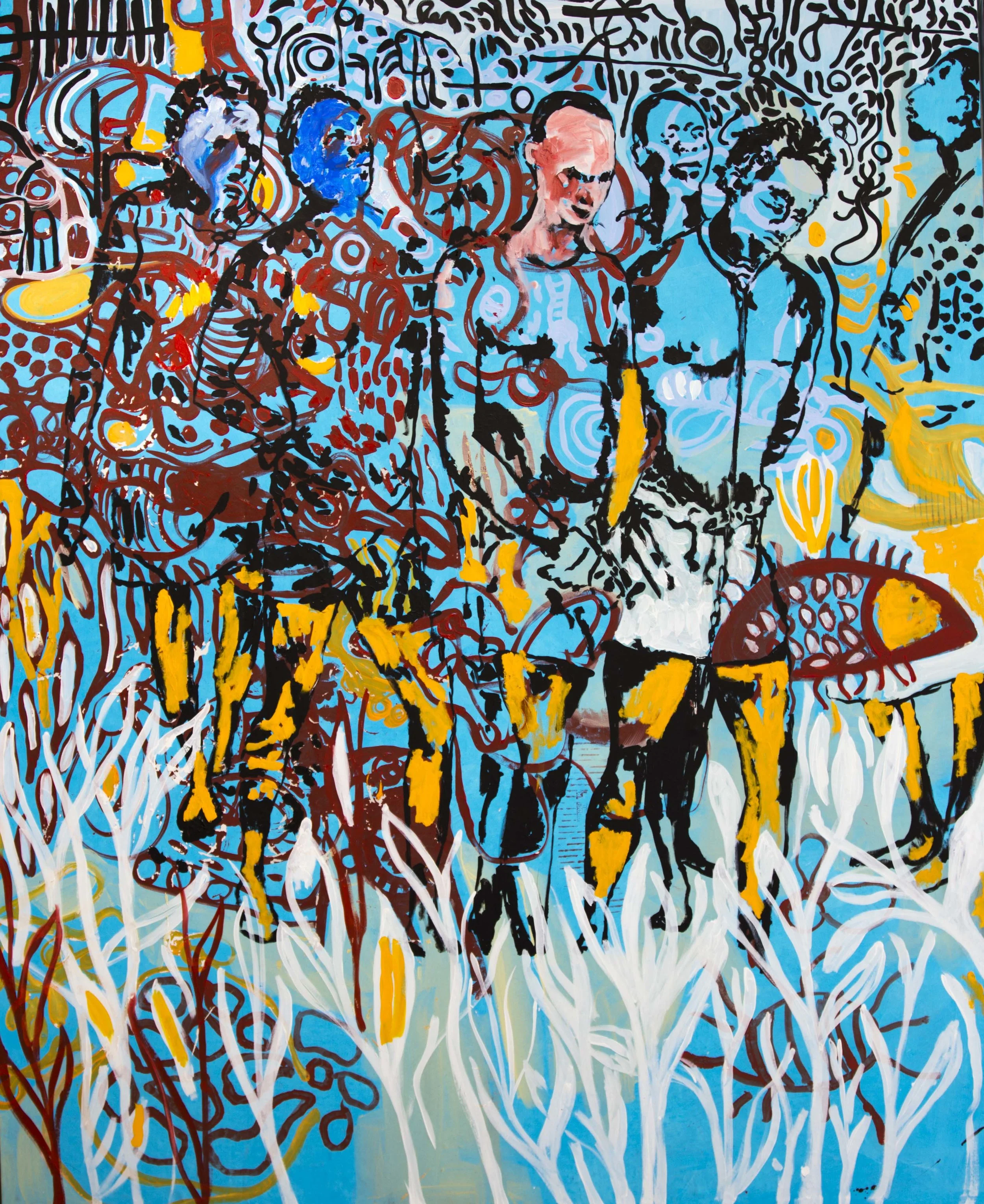 I don't wanna be like everybody; I'm Angolar, 2017 180 x 146 cm / óleo sobre tela