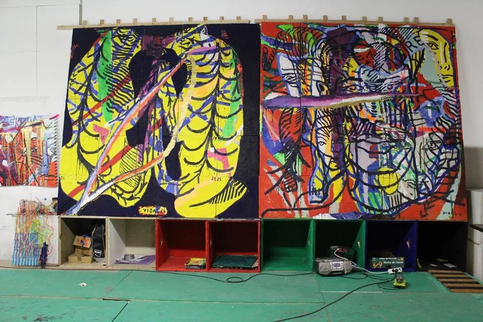 "Tigerkiss I" and "Tigerkiss II" , 2016 | mixed technique 