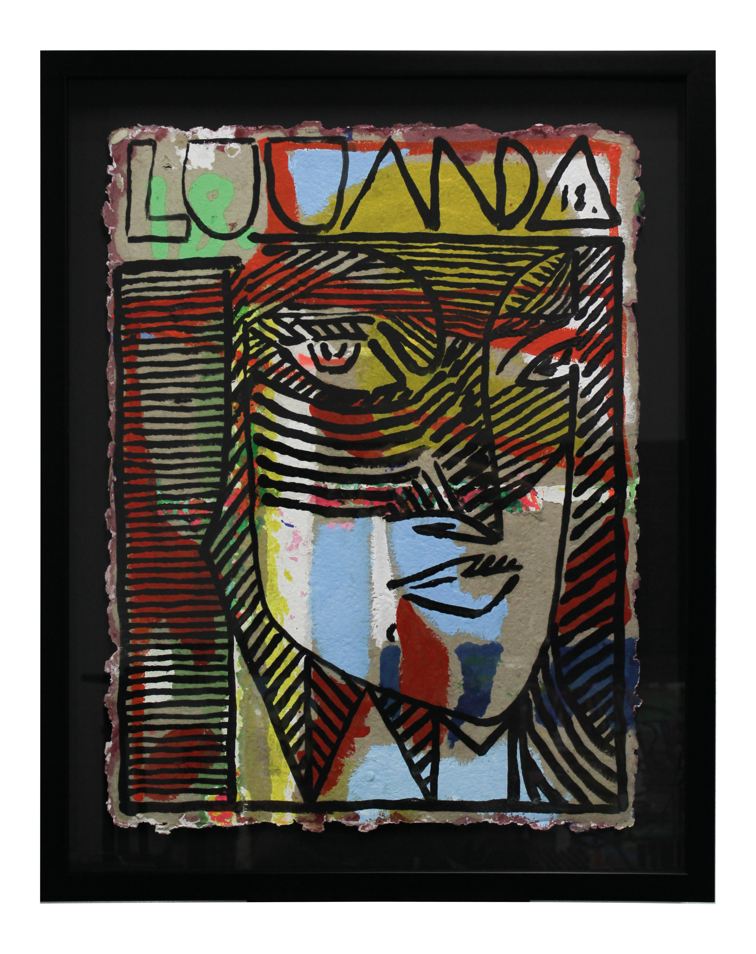 "Utopia Luanda Machine 2015 - 2017" #1 série de estudos de desenho a óleo sobre papel manufacturado na Oficina de Papel / series of idian ink drawing studies on manufactured paper in "Oficina de Papel" | 95 x 75 cm
