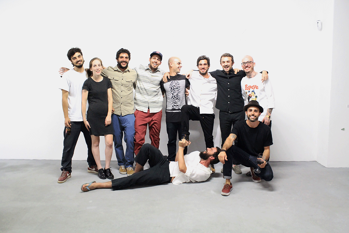 with the artists during the Vernissage